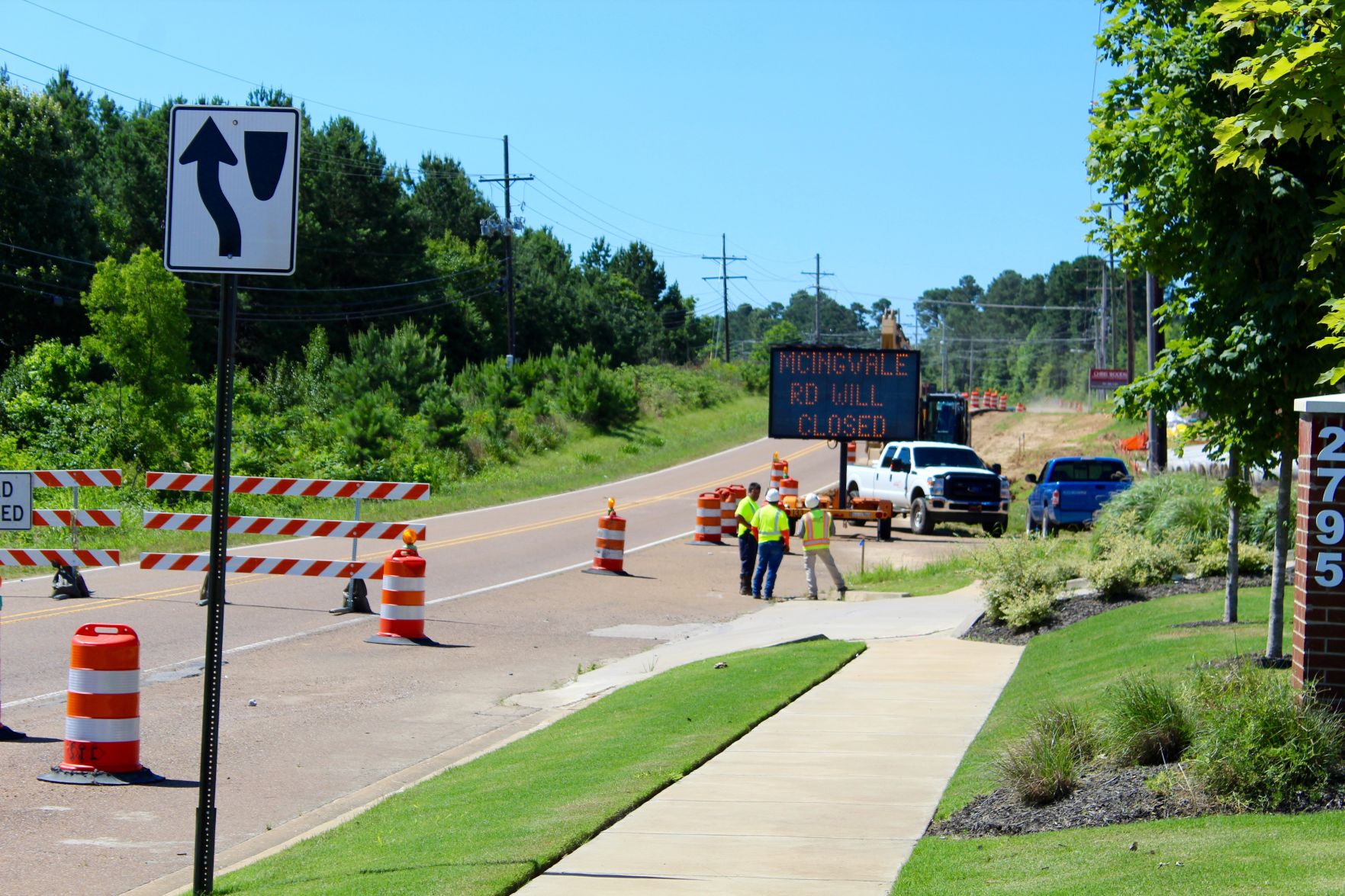 McIngvale Road closed for road work
